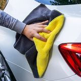 Oto Kurulama Bezi Araç Bez ve Sünger Mikrofiber Temizleme Yıkama Cam Araba Kurulama Temizlik Silme Bezleri Havlusu Profesyonel Sarı/Gri