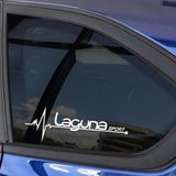 Oto Laguna Yan Cam Sticker Oto Kapı Çıkartma Tuning Aksesuar 20 Cm X 7 Cm