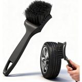 Oto Lastik, Paspas Temizleme Fırçası, Arabalar ve Motorsikletler Için Lastik Temizleyici Sert Fırça, Otomobil Lastiği Fırçası ve Bisiklet Zinciri Temi - Standart - (ClearEyelets)Black-RadiantOrchid