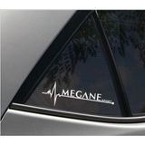 Oto Megane 2 Nabız Kalp Atışı Sticker 2 Adet Kelebek Cam - Çok Renkli - 17CM