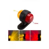 Oto Motto Mini Takoz Lamba Tek Ledli Sarı-Kırmızı 12v-24v 1 Adet