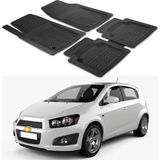 Oto Pandami Chevrolet Aveo 2011+ Uyumlu Paspas Seti PP283A1 - Siyah