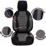 Oto Pandami Chevrolet Cobalt Uyumlu Ortopedik Keten 1+1 Set Füme Siyah Koltuk Kılıfı