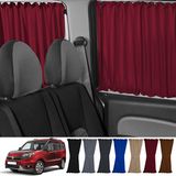 Oto Pandami Fiat Doblo Iı Kısa Şase 2010-2023 Uyumlu Bordo Raylı Oto Perde Takımı