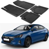 Oto Pandami Hyundai Elantra Sport Premium 2019+ Uyumlu Paspas Seti PP496A1 - Siyah