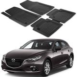 Oto Pandami Mazda 3 Gen.3 2013-2019 Uyumlu Paspas Seti PP649A1 - Siyah