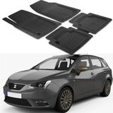 Oto Pandami Seat Ibiza 4 6j/6p 2008-2017 Uyumlu Paspas Seti PP882A1 - Siyah
