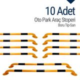 Oto Park Araç Stoperi Boru Tip Sarı 200x13cm 60mm 10 Adet İndirimli Set