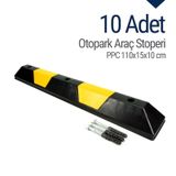 Oto Park Araç Stoperi PPC 110x15x10 cm 10 Adet