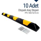 Oto Park Araç Stoperi PPC 180x15x10 cm 10 Adet