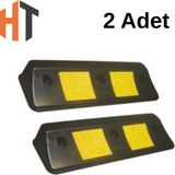 Oto Park Araç Stoperi Ppc 50X16X10 Cm- 2'li Set - Sarı - Siyah