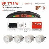 Oto Park Sensörü Led Ekranlı Türkçe Ses İkazlı Beyaz Renk 22 mm