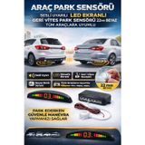 Oto Park Sensörü LED Göstergeli Sesli Uyarı Sistemi 22mm Beyaz Tüm Araçlara Uyumlu