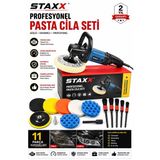 Oto Pasta Cila Polisaj Makinesi 1400W 180 Mm Devir Kontrollü Full Aksesuar Seti Jant Temizleme Fırça