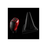 Oto Pusula Renault Clio 4 Siyah Çerçeveli Vites Körüğü Ve Red Model Spor Vites Topuzu 2012-2020 – 969350337R / 969357916R