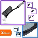 Oto Silecek Buzlanma Koruyucu Kılıf 2li Set + Fırçalı Buz Kazıyıcı Profesyonel Kullanım AB3RZ7
