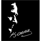 Oto Sticker Atatürk Silüeti Ve Imza Stickeri Atatürk Imza