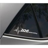 Oto Sticker Peugeot 206 Nabız Kalp Atışı Sticker 2 Adet