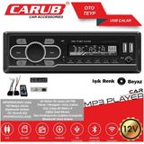 Oto Teyp-Radyo Aux/bluetooth/mp3/sd Kart/usb x 2 Şarj (Uzaktan Kumandalı) (Beyaz Işıklı)