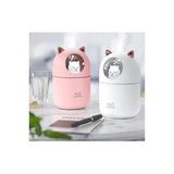 Oto Ve Ev Kedi Karakterli Rgb Ledli Hava Nemlendirici Buhar Makinası (Pembe) - 1 Adet