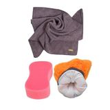 Oto Yıkama Araba Kurulama Araç Cam Temizlik 3'lü Mikrofiber Bez Eldiven Yıkama Seti