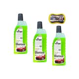 Oto Yıkama Seti Ebrayn 3 Adet 1 Litre Oto Şampuanı + 1 Adet Oto Yıkama Süngeri
