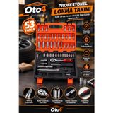 Oto4 Germany Cr-V Max 1/4 Cırcırlı 53 Parça Lokma Anahtar Takımı Bits Uç Seti Tam Set