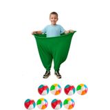 OTOBİR HoppaPota Oyunu Giyilebilir Pantolon+8 Adet Plastik Top Bahçe-Plaj-Okul-Ev İçin Uygundur