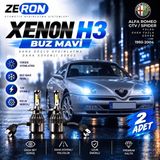 OtoÇizgi Alfa Romeo Spider Xenon H3 Buz Mavi LED Far Ampulü 12V 2 Adet Yüksek Aydınlatma Kolay Montaj