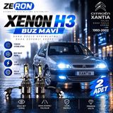 OtoÇizgi Citroen Xanita Xenon H3 Buz Mavi LED Far Ampulü 12V 2 Adet Yüksek Aydınlatma Kolay Montaj