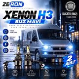 OtoÇizgi Fiat Ducato Xenon H3 Buz Mavi LED Far Ampulü 12V 2 Adet Yüksek Aydınlatma Kolay Montaj