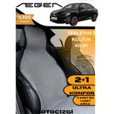 OtoÇizgi Fiat Egea Uyumlu Siyah Kilim Tipi Terletmez Koltuk Kılıfı 2+1 Ultra Konfor Seti