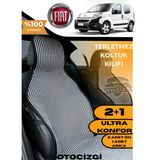 OtoÇizgi Fiat Fiorino Uyumlu Siyah Kilim Tipi Terletmez Koltuk Kılıfı 2+1 Ultra Konfor Seti
