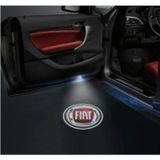 OtoÇizgi Fiat Pilli Yapıştırmalı Kapı Altı Led Hayalet Logo 2 Adet OtoÇizgi