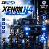 OtoÇizgi Golf Iv Xenon H4 Buz Mavi LED Far Ampulü 12V 2 Adet Yüksek Aydınlatma Kolay Montaj