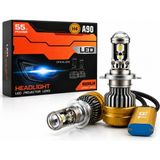 OtoÇizgi H4 A90 LED Xenon 55W 8200LM Optik Lensli 6500K Beyaz Işık Far Ampulü - 6500K - Beyaz İşık
