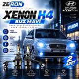 OtoÇizgi Hyundai Accent Era Xenon H4 Buz Mavi LED Far Ampulü 12V - 2 Adet Yüksek Aydınlatma Kolay Montaj