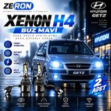 OtoÇizgi Hyundai Getz Xenon H4 Buz Mavi LED Far Ampulü 12V - 2 Adet Yüksek Aydınlatma Kolay Montaj