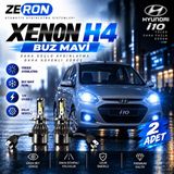 OtoÇizgi Hyundaı I10 Xenon H4 Buz Mavi LED Far Ampulü 12V - 2 Adet Yüksek Aydınlatma Kolay Montaj
