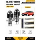 OtoÇizgi Opel Astra F 1992-1998 H4 LED Far Ampulü Beyaz Işık Canbus Mini Lensli 2\'li Set - 001-Beyaz