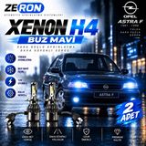 OtoÇizgi Opel Astra F Xenon H4 Buz Mavi LED Far Ampulü 12V - 2 Adet Yüksek Aydınlatma Kolay Montaj