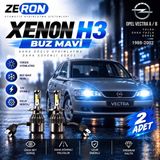 OtoÇizgi Opel Vectra Xenon H3 Buz Mavi LED Far Ampulü 12V 2 Adet Yüksek Aydınlatma Kolay Montaj