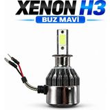 OtoÇizgi Passat Xenon H3 Buz Mavi LED Far Ampulü 12V 2 Adet Yüksek Aydınlatma Kolay Montaj