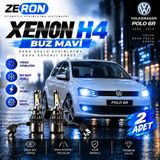 OtoÇizgi Polo 6r Xenon H4 Buz Mavi LED Far Ampulü 12V 2 Adet Yüksek Aydınlatma Kolay Montaj