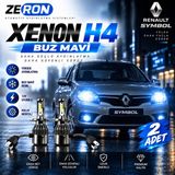 OtoÇizgi Renault Symbol Xenon H4 Buz Mavi LED Far Ampulü 12V - 2 Adet Yüksek Aydınlatma Kolay Montaj