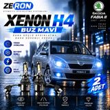 OtoÇizgi Skoda Fabia Xenon H4 Buz Mavi LED Far Ampulü 12V - 2 Adet Yüksek Aydınlatma Kolay Montaj