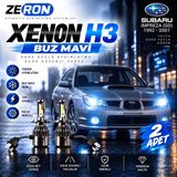 OtoÇizgi Subaru Impreza Xenon H3 Buz Mavi LED Far Ampulü 12V 2 Adet Yüksek Aydınlatma Kolay Montaj