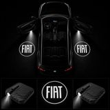 OtoÇizgi Yeni Fiat Kapı Altı Logo Projektör LED Işığı 2\'li Set Pilli Kablosuz Kapı Karşılama Lambası - Siyah