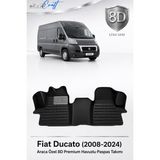 Otocraft Fiat Ducato 2008-2024 Araca Özel 8d Havuzlu Oto Paspas Takımı Siyah Ön Kabin
