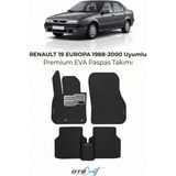 Otocraft Renault Europa (1988-2000) Araca Özel 3D Havuzlu Eva Oto Paspas Full Set 5 Parça - Siyah